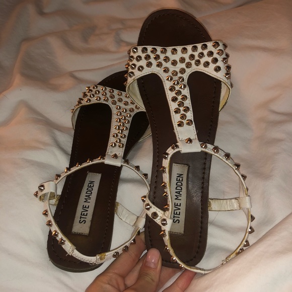 Steve Madden Nickiee white studded sandals - Picture 2 of 2